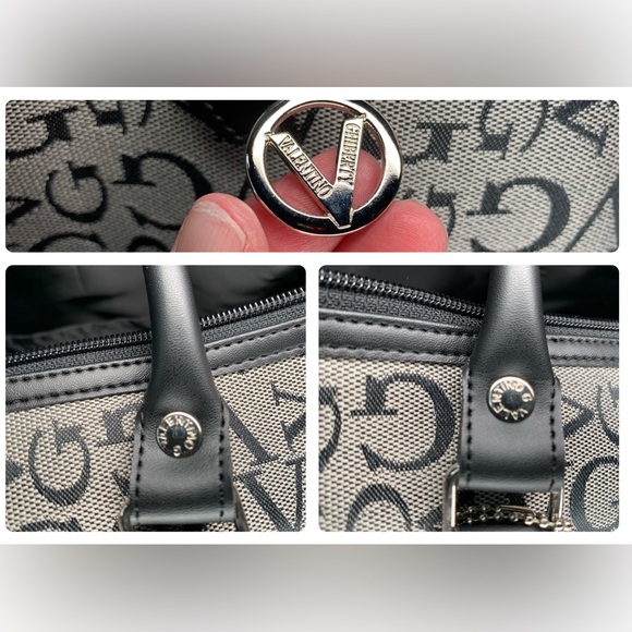 Valentino Ghiberty monogram canvas and leather duffel/travel bag and pochette - Picture 8 of 10